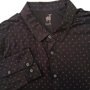 Raffi Navy Blue Long Sleeve Button-Up Shirt Mens/XXL